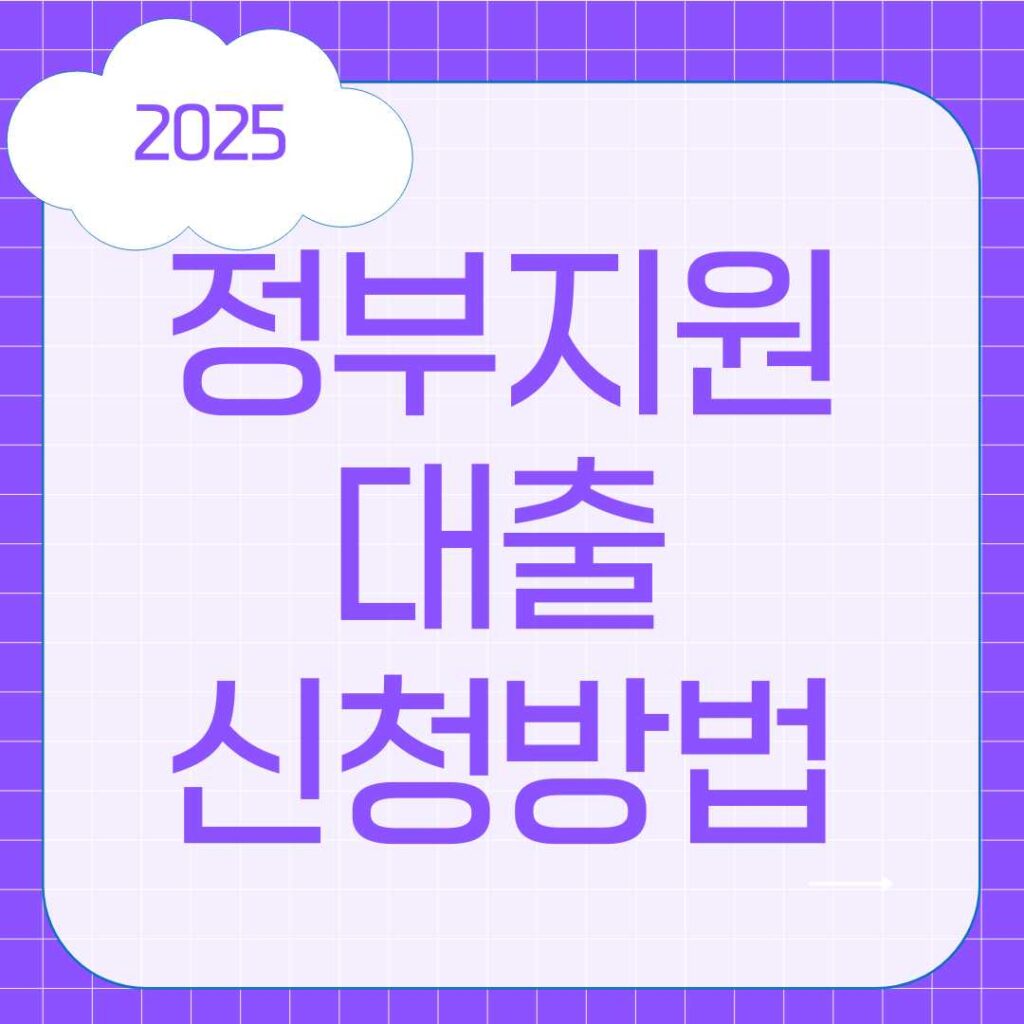 정부지원대출신청방법