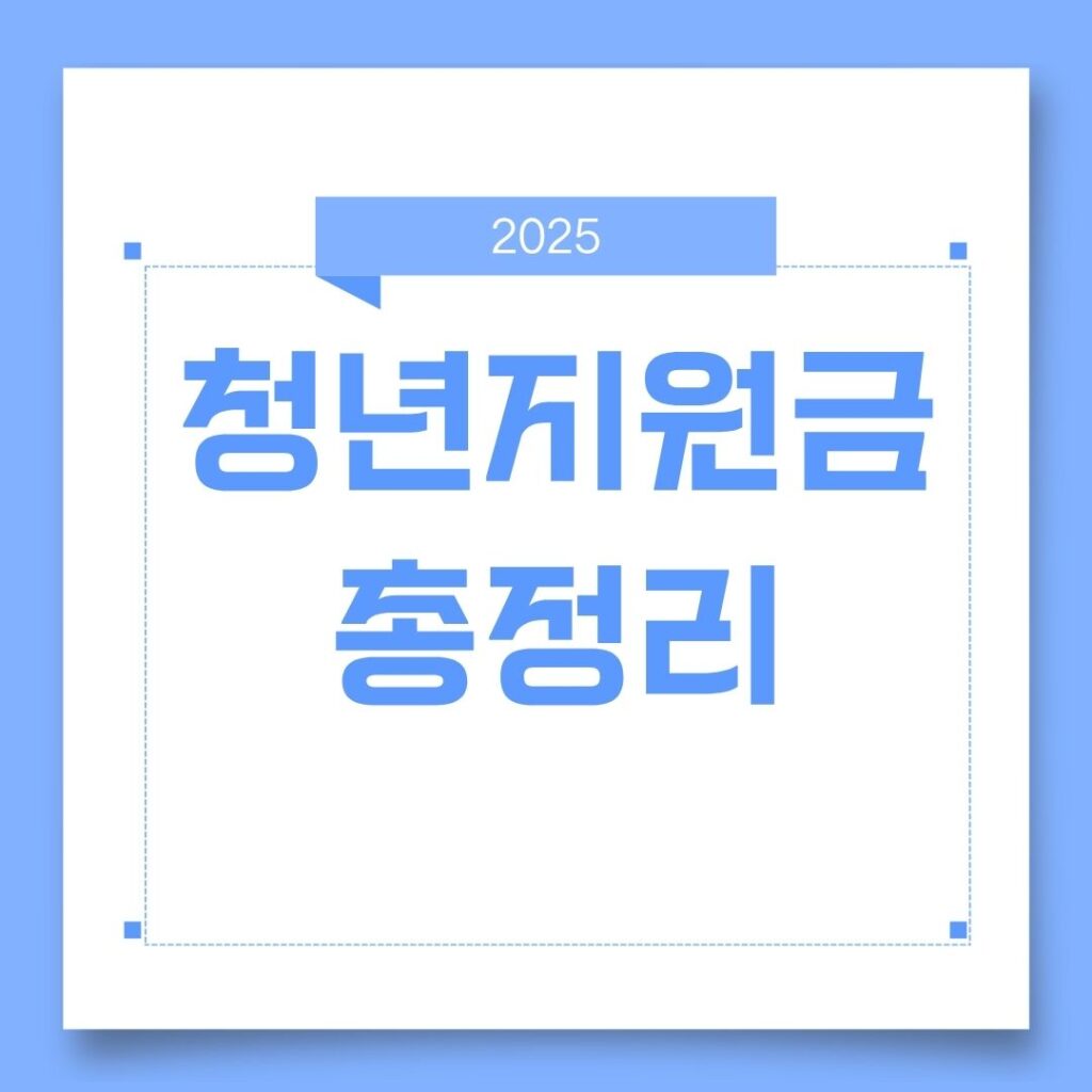 청년지원금 총정리