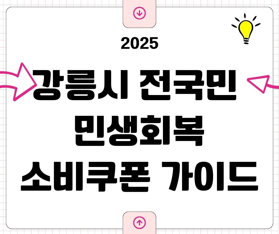 강릉시 소비쿠폰 신청방법