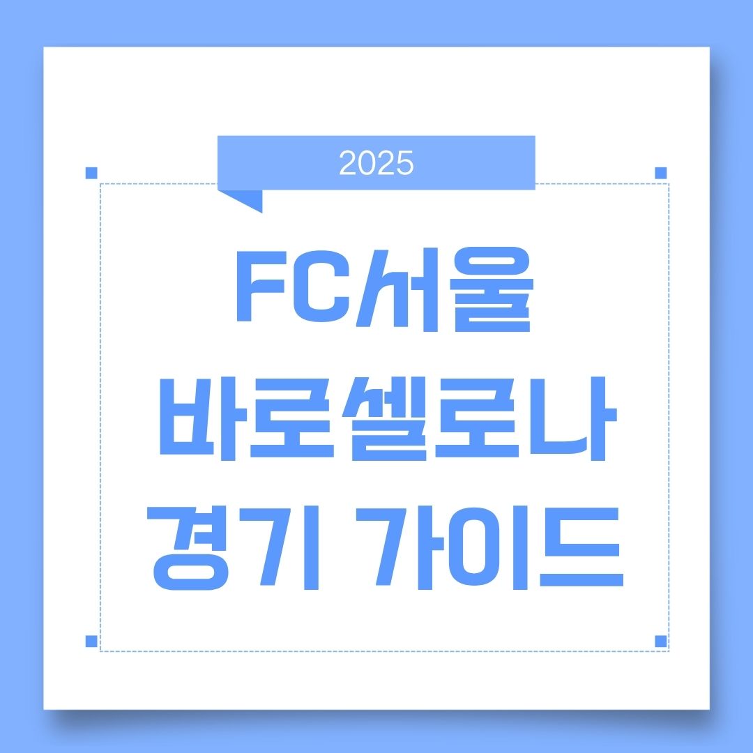 fc서울 바르셀로나 경기 가이드