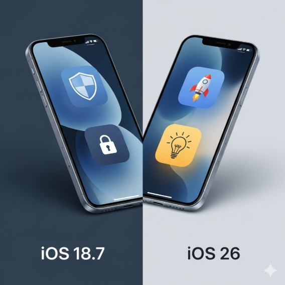 iOS18.7 vs iOS26 업데이트 선택가이드 썸네일