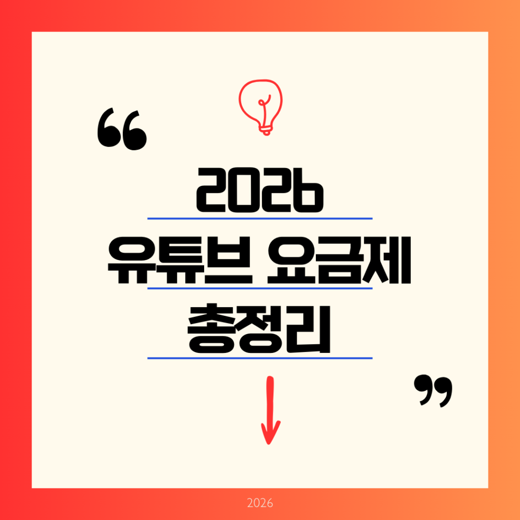 2026 유튜브 프리미엄 가격 인상 후 해지할까? 요금제별 혜택 및 싸게 쓰는 법 알아보기