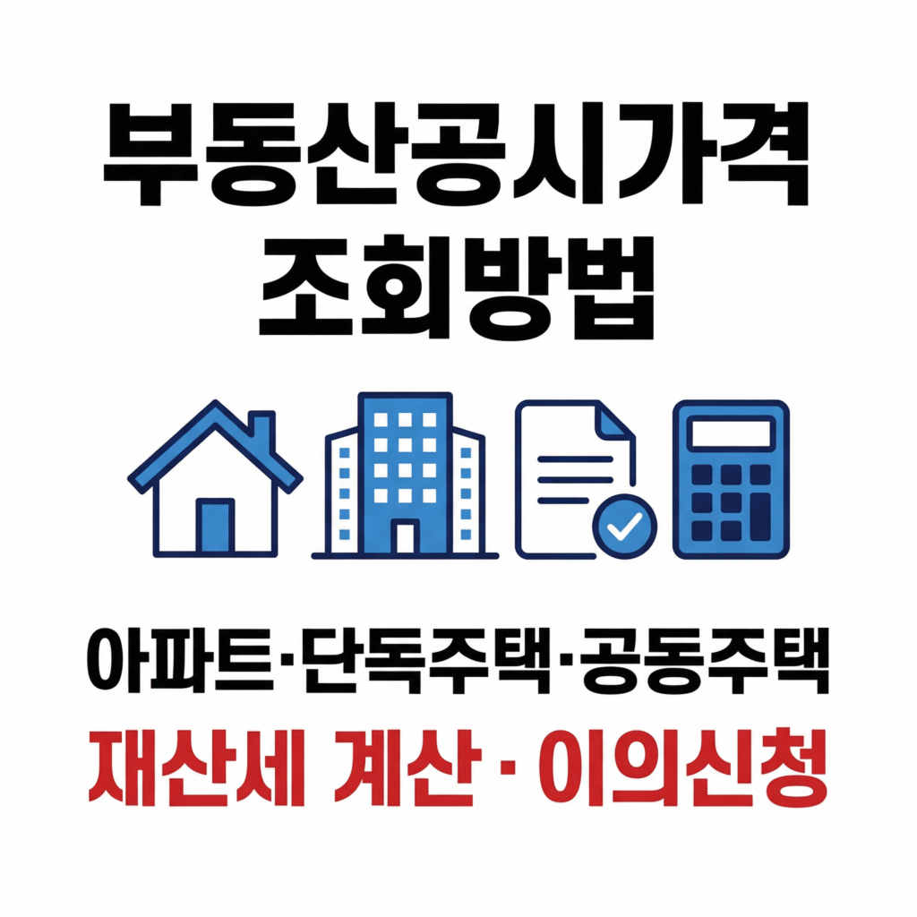 놓치면 재산세까지 달라집니다｜부동산공시가격 조회방법 총정리 아파트·단독주택·공동주택 확인부터 재산세 계산방법·이의신청 방법 가이드