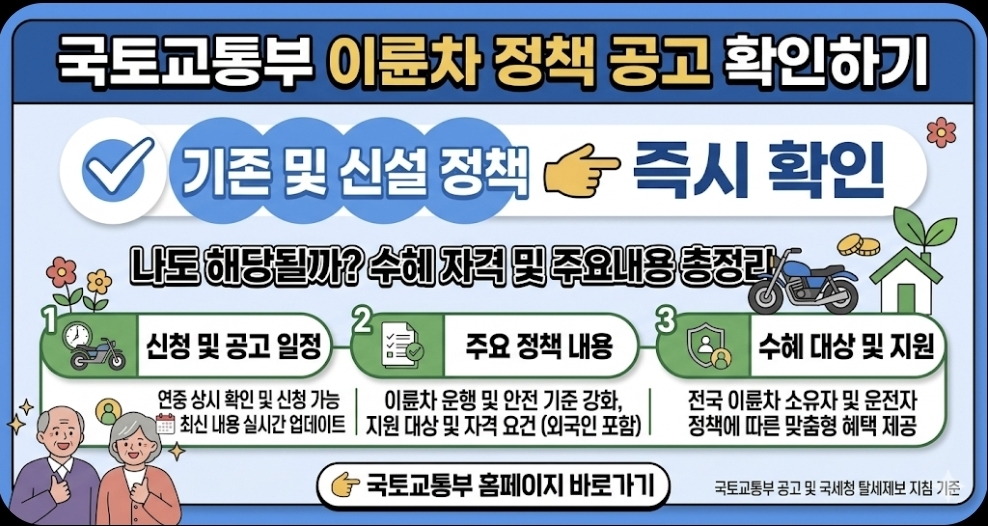 이륜차 오토바이 전국번호판 시행