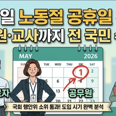 5월 1일 근로자의날(노동절) 법정휴무일