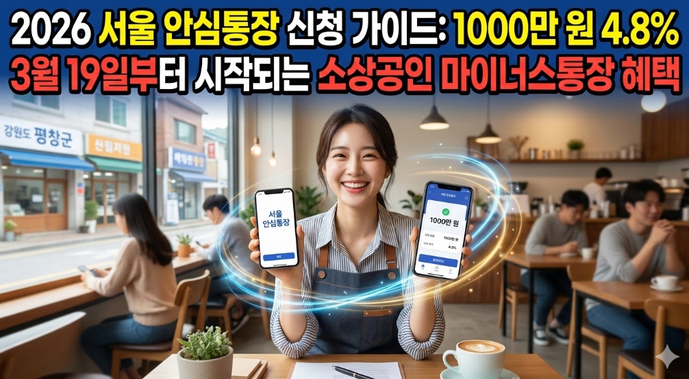 안심통장 서울 자영업자 1000만 4.8% 3월 19일 신청｜마이너스통장 자격 요건 및 부결 방지 총정리